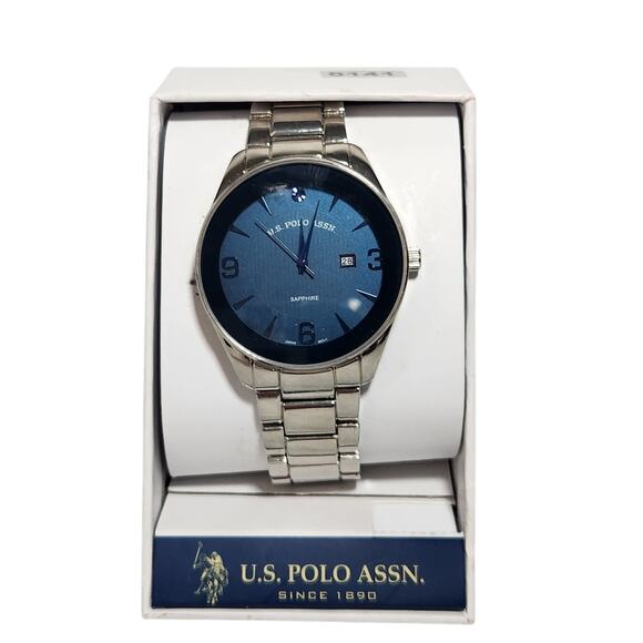 U.S Polo Assn. Men's Bracelet Watch With Blue Dial New Open Box - Picture 1 of 6